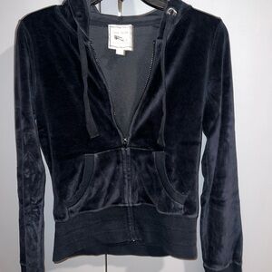 Juicy Couture Black Velour Hoodie